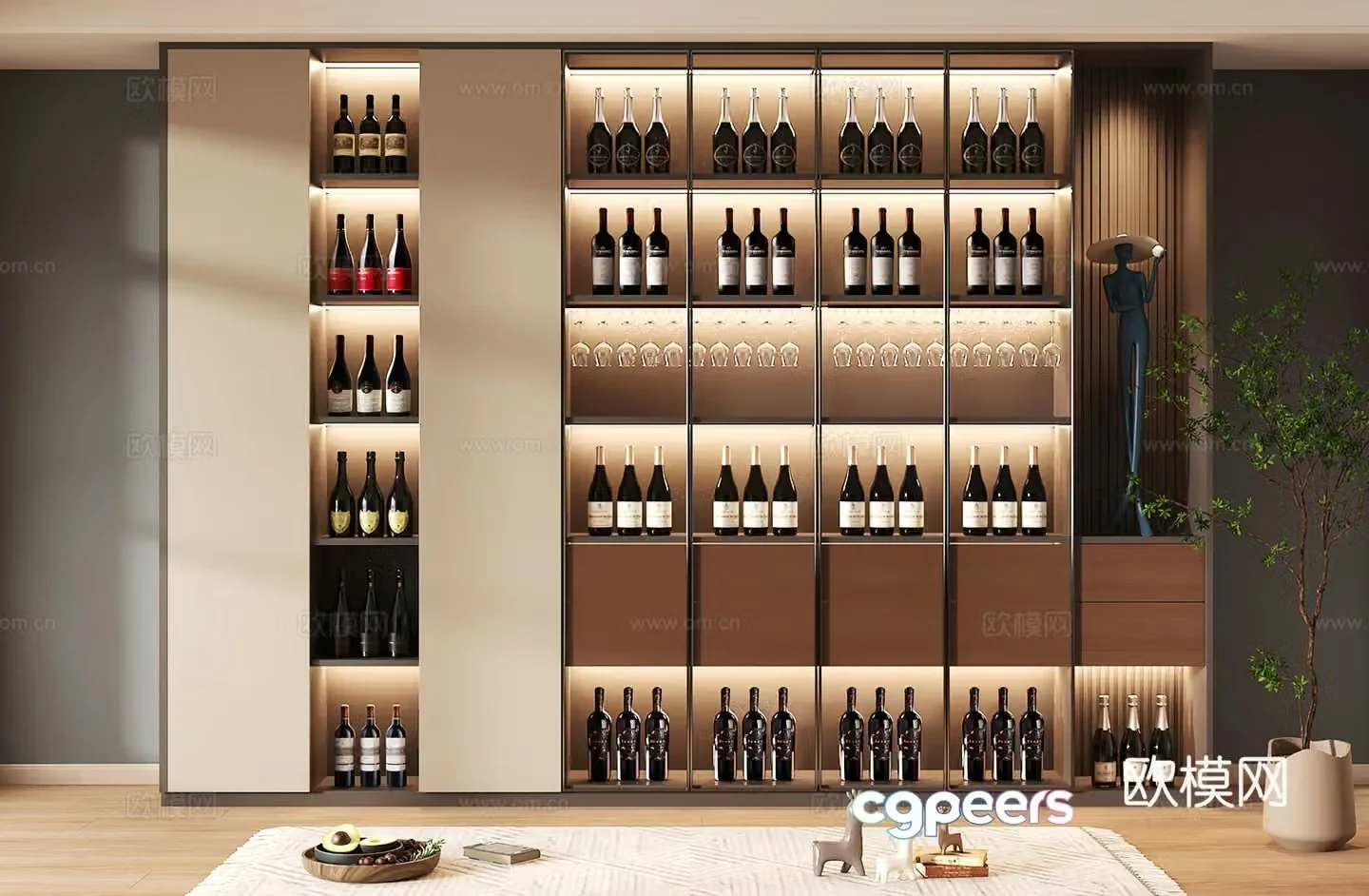 Wine cabinet design Wine cabinet red wine cabinet bar wine cabinet partition wine cabinet 3D model