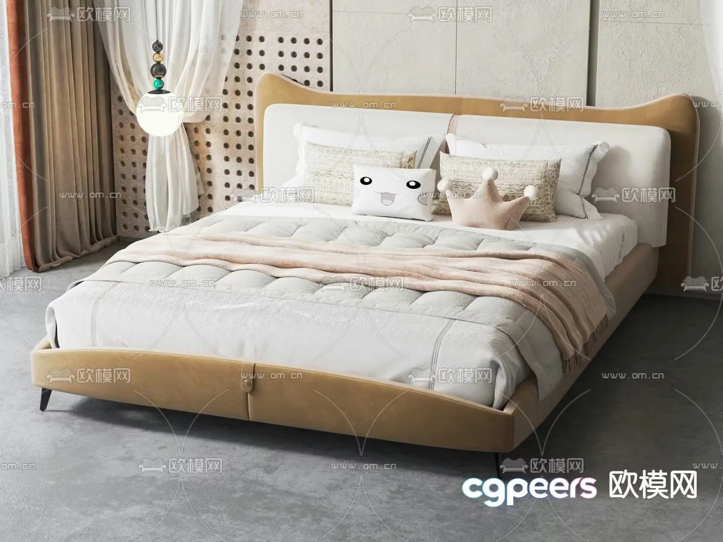 Modern children’s bed 3d model