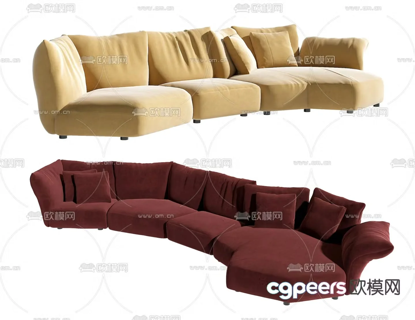 Edra multi-person sofa 3d model