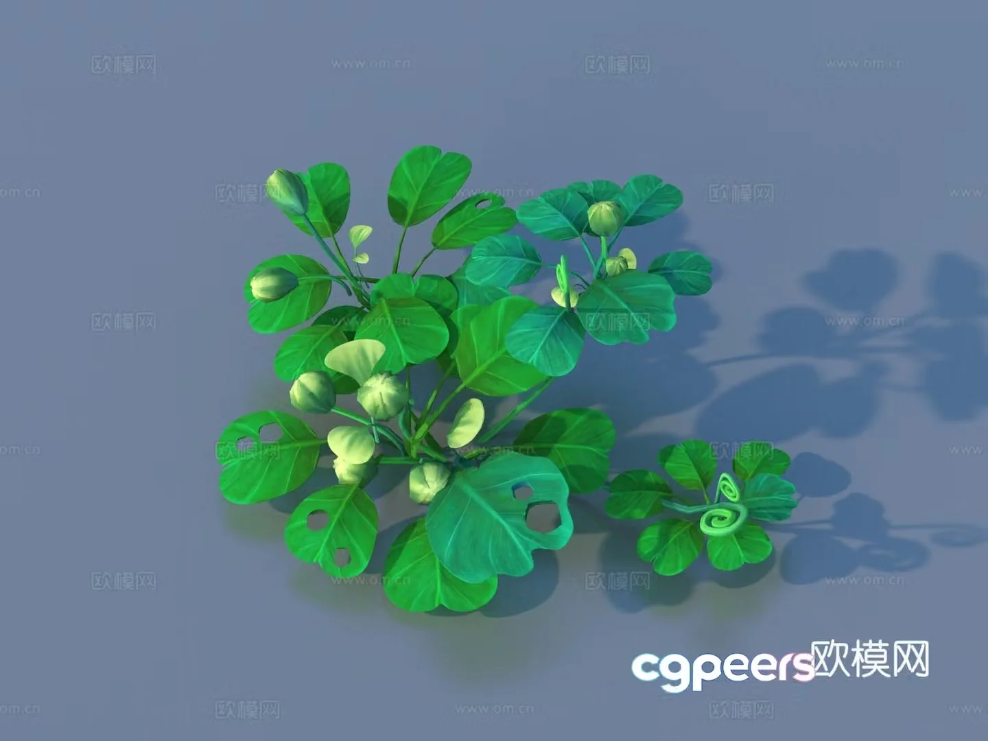 Cartoon Plants Shrub Flowers and Plants 3d Model