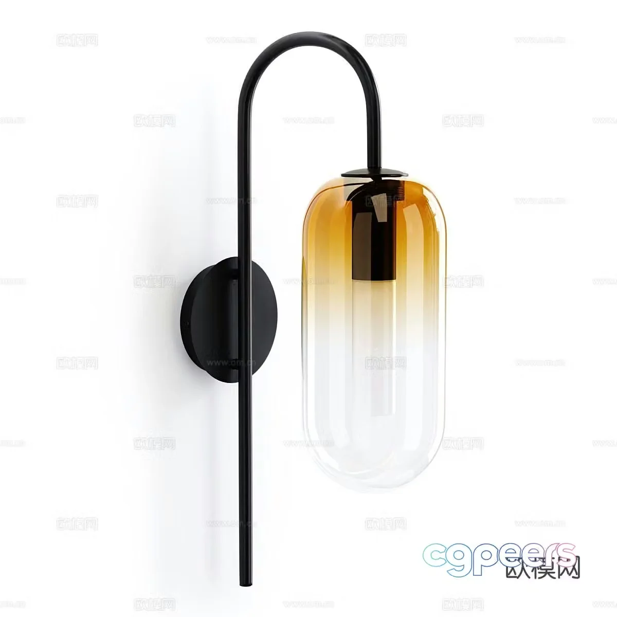 Minimalist wall light glass wall light 3d model