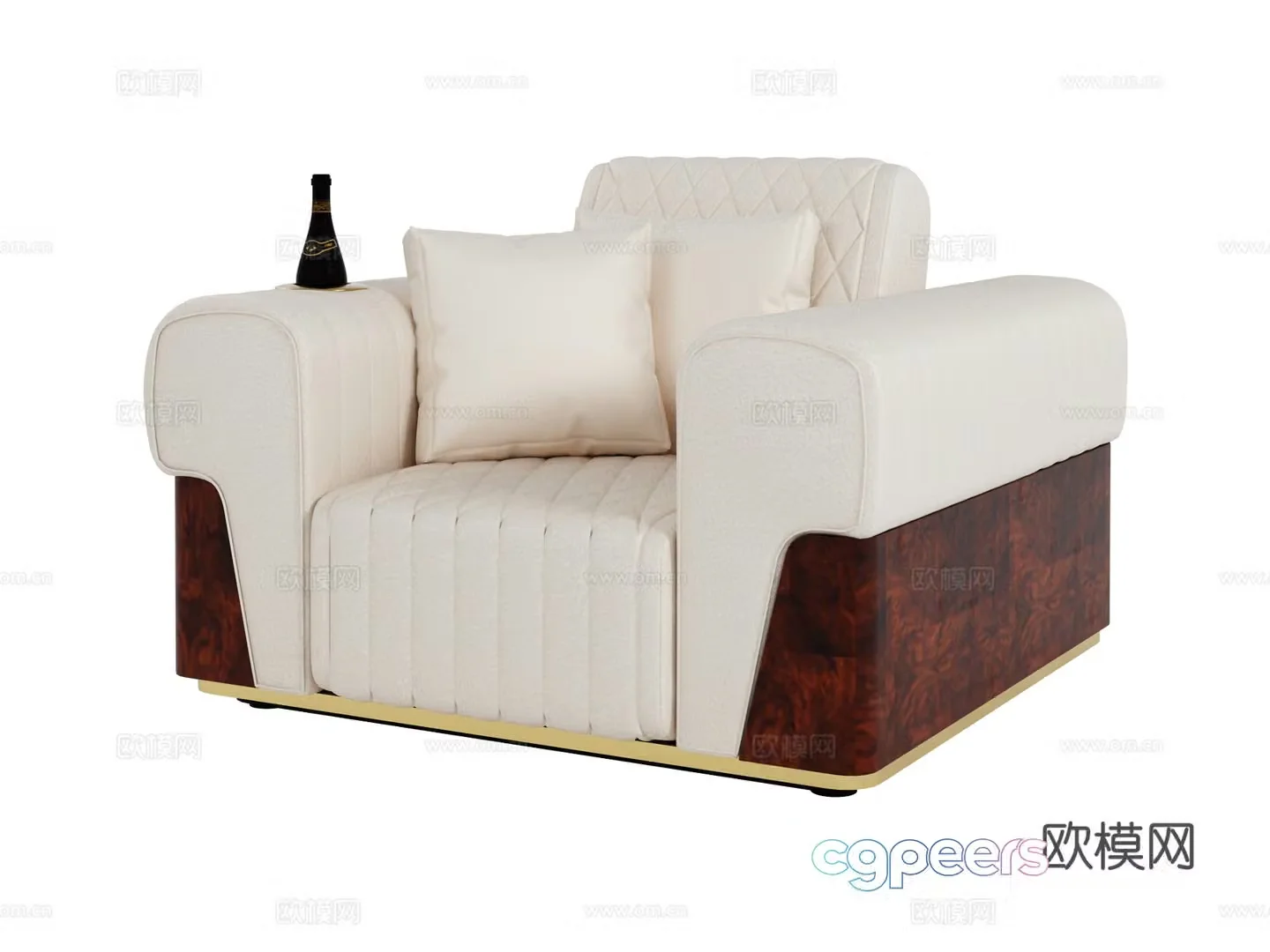 visionnaire single sofa 3d model