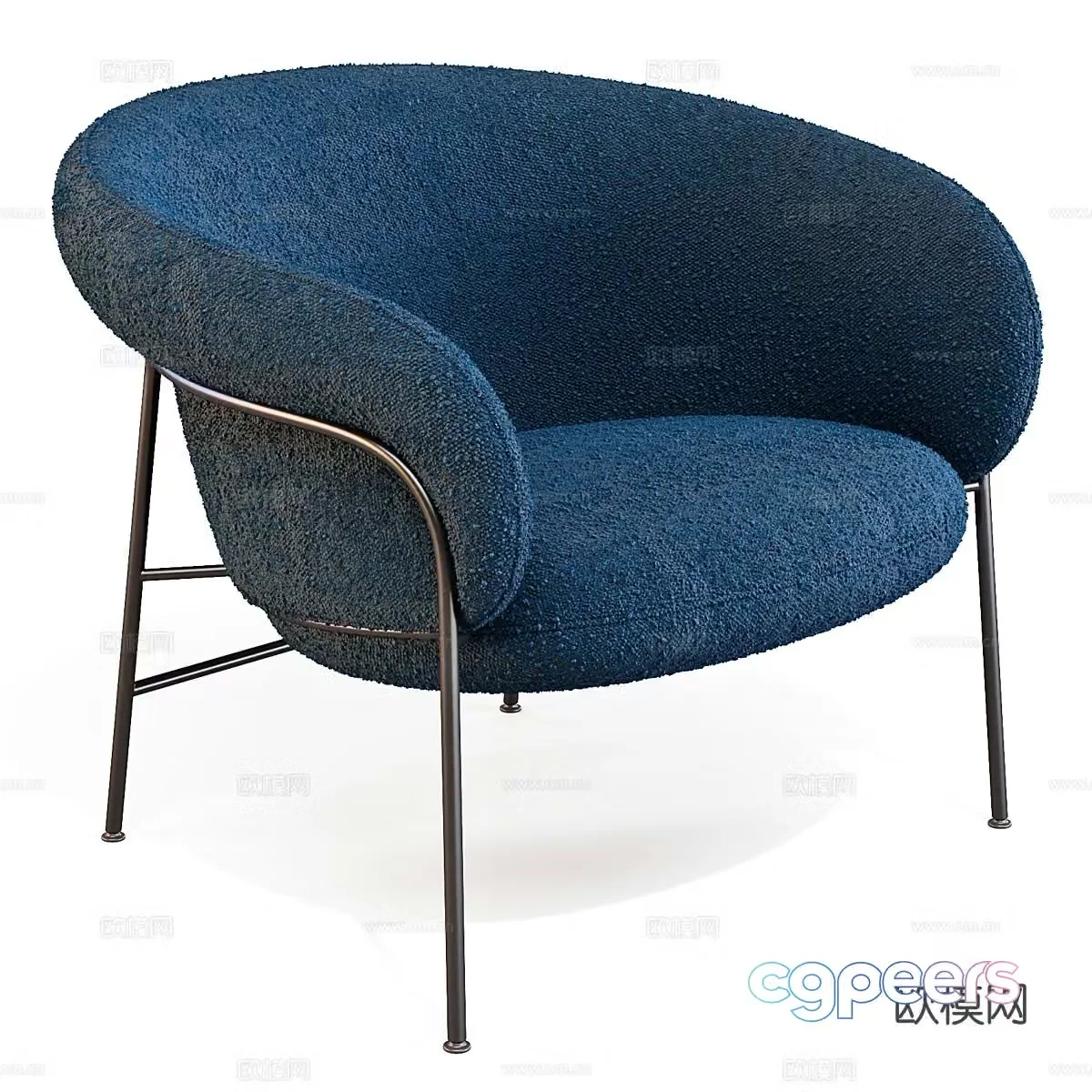 Modern chair leisure chair 3d model