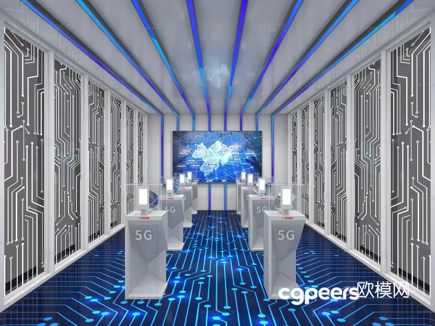 Modern Communication Exhibition 3D Model