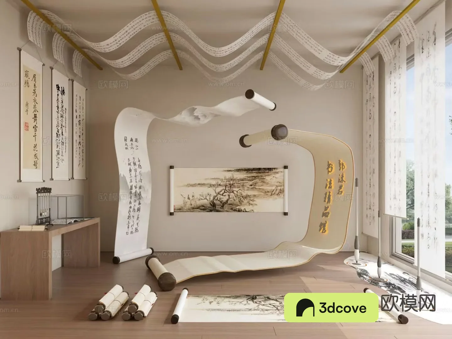 New Chinese style studio leisure room