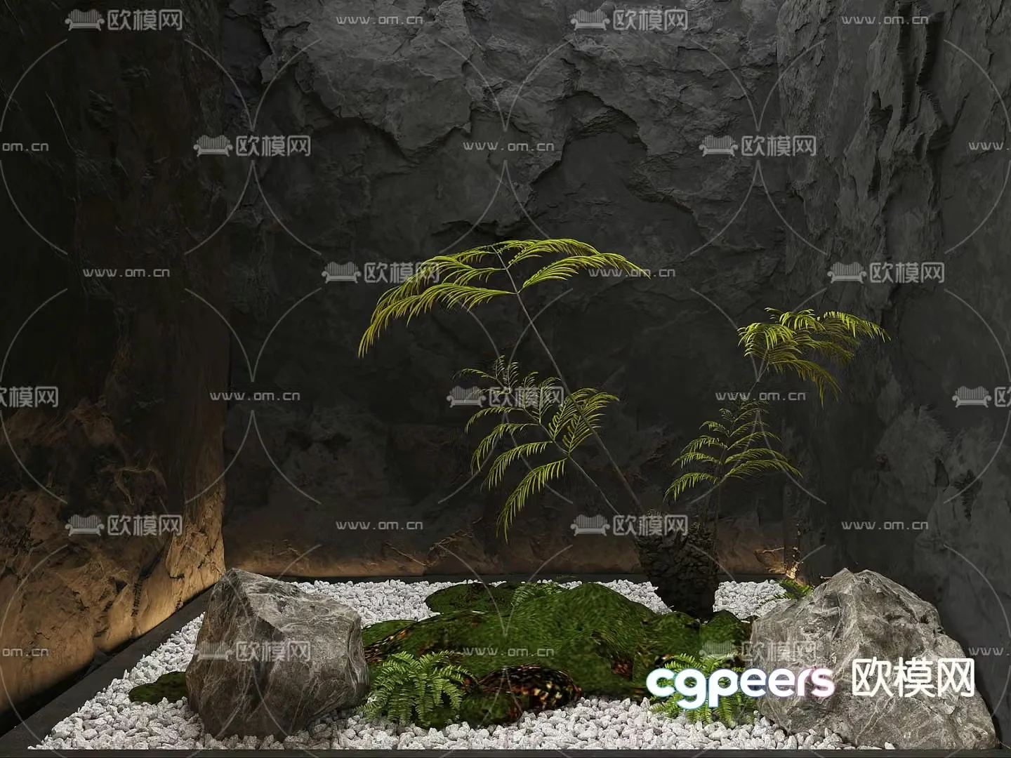 Landscape sketch plant pile garden landscape 3D model