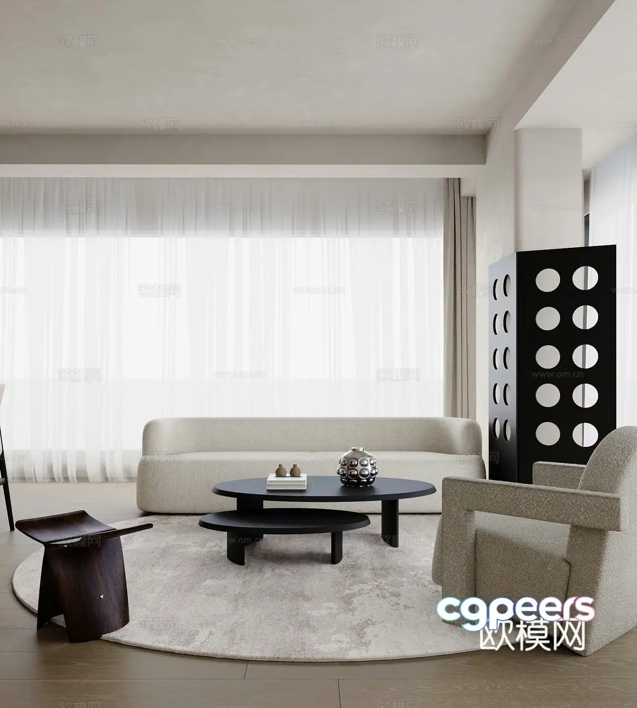 Modern living room 3d model