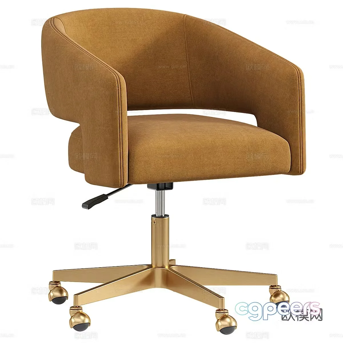New Chinese light luxury Claren office chair 3D model
