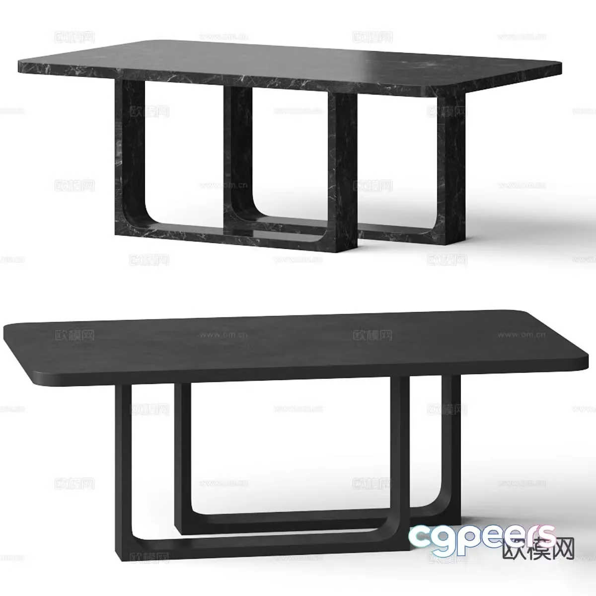 Marble dining table 3d model