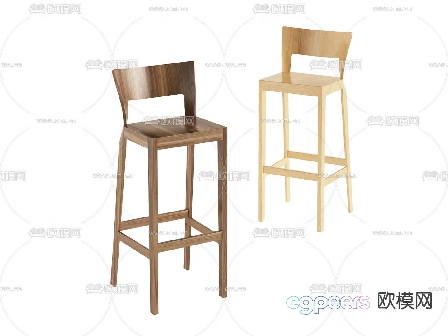 Modern bar chair bar stool bar stool 3d model