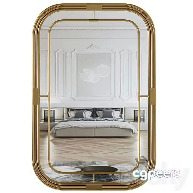 3ds Max Free – Mirror 28W X 42H Rectangle Metal Piping