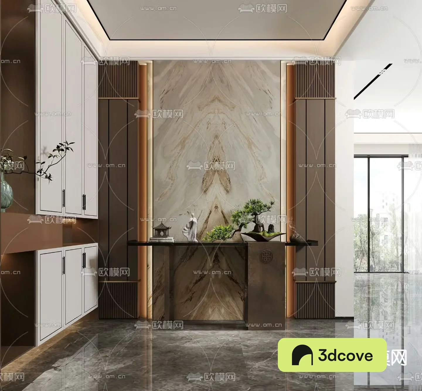New Chinese style entrance hall shoe cabinet