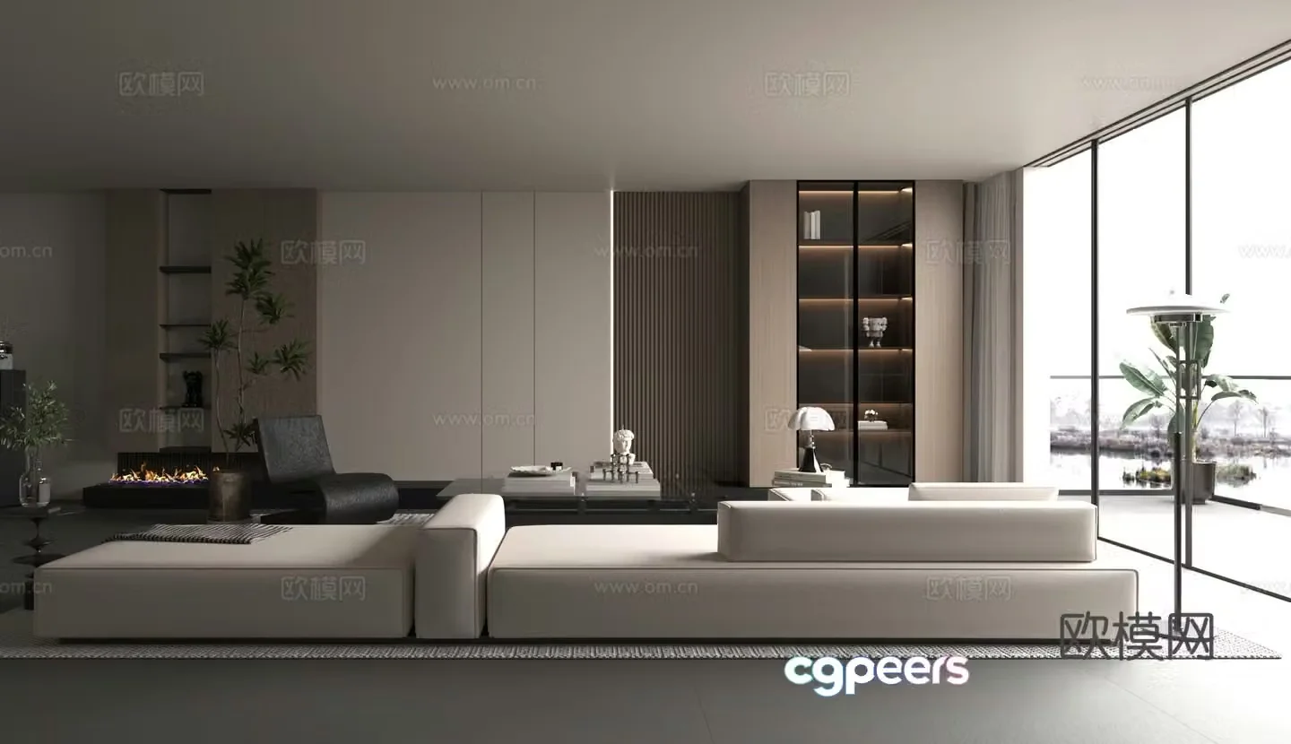 Modern living room 3d model