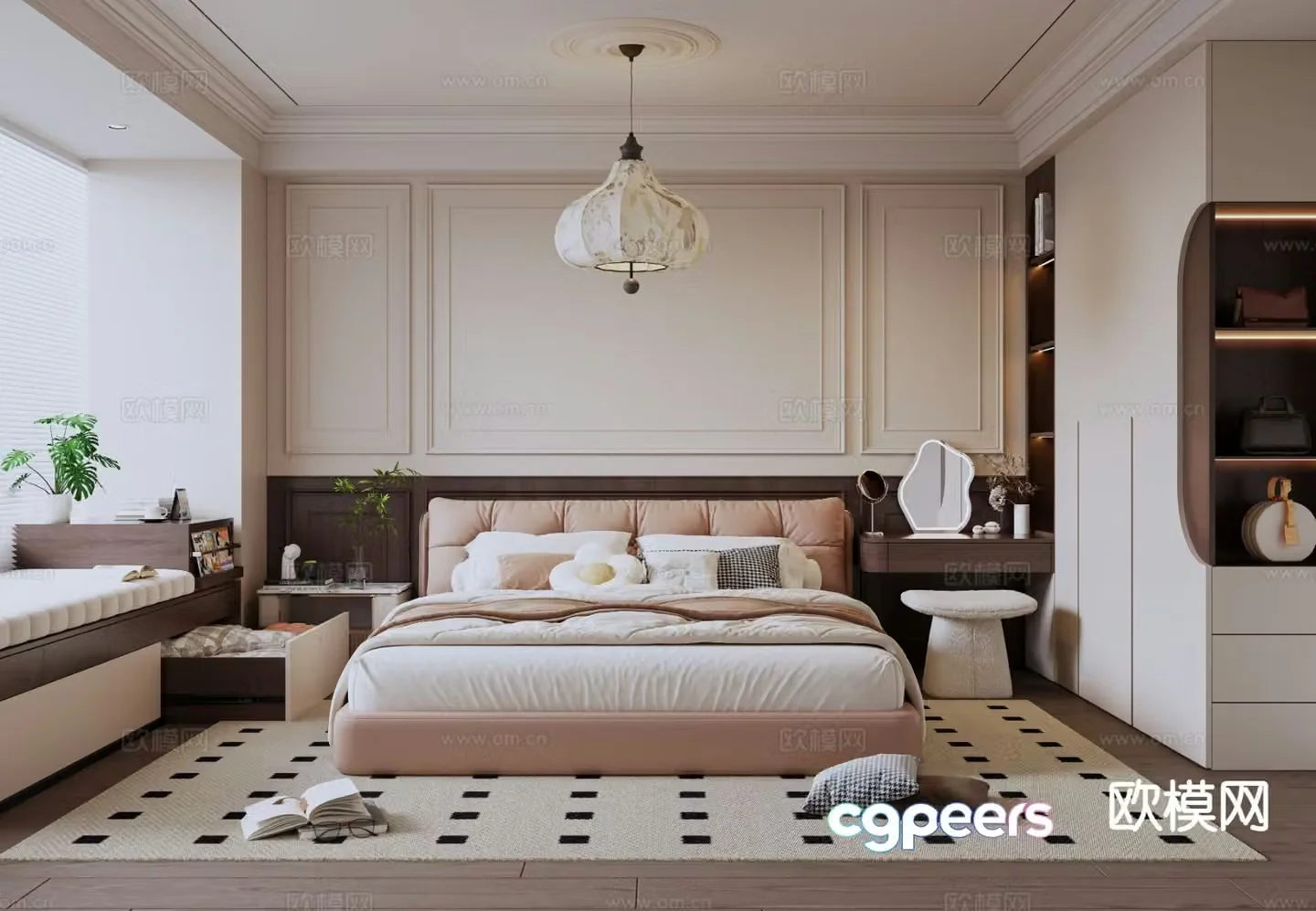 French bedroom master bedroom 3d model