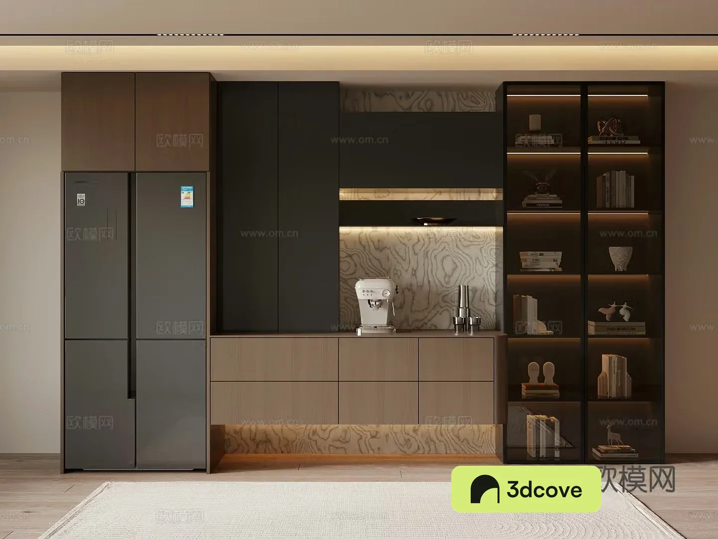 Italian minimalist wine cabinet sideboard