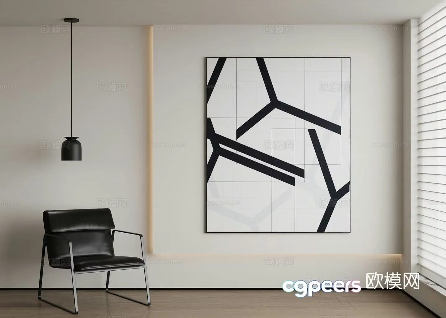 Modern decorative painting 3d model