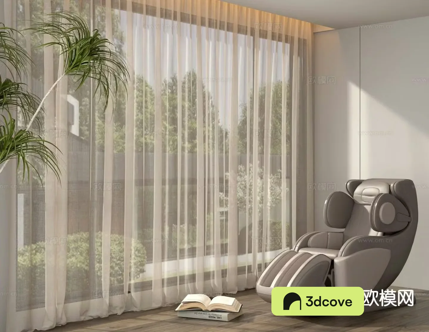 Curtain screen gauze curtain massage chair