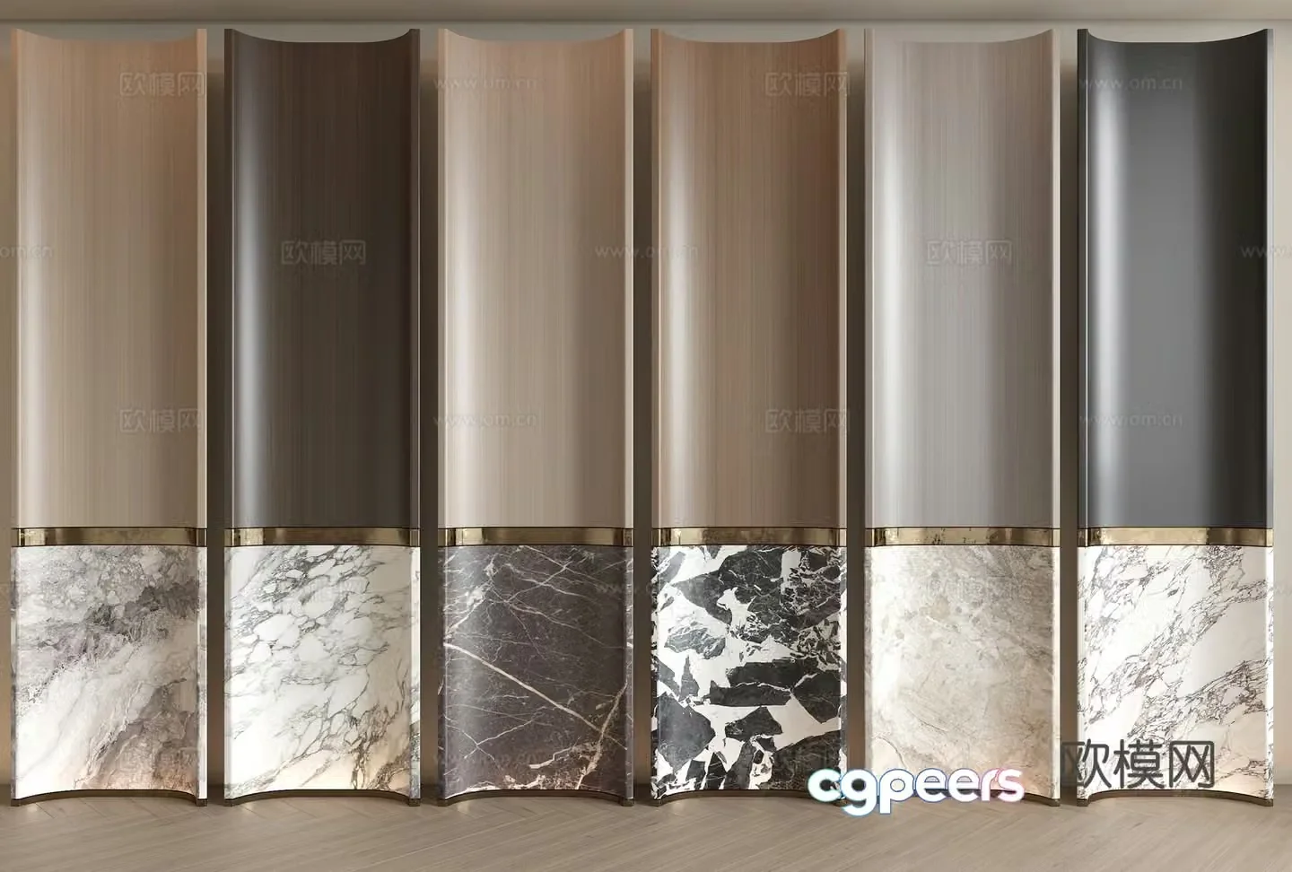 Modern wainscoting 3d model