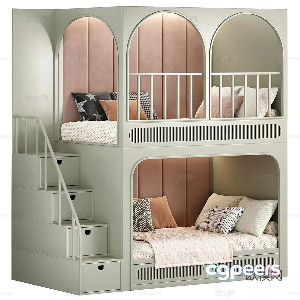 Children’s bunk bed 3d model