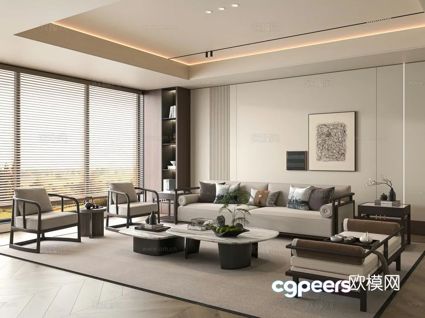 New Chinese living room 3D model
