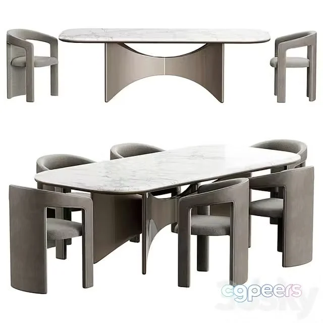3ds Max Free – Chair Holt Konyshev Turri Blues Table