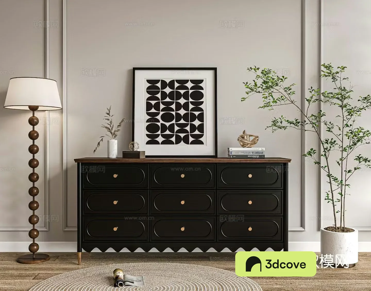 French retro entryway cabinet