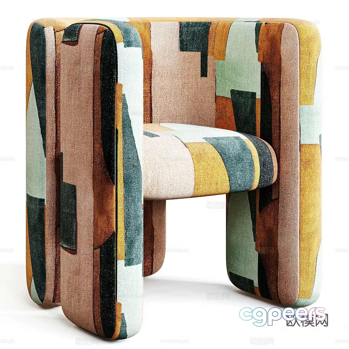 Fairfax chair casual chair 3d model