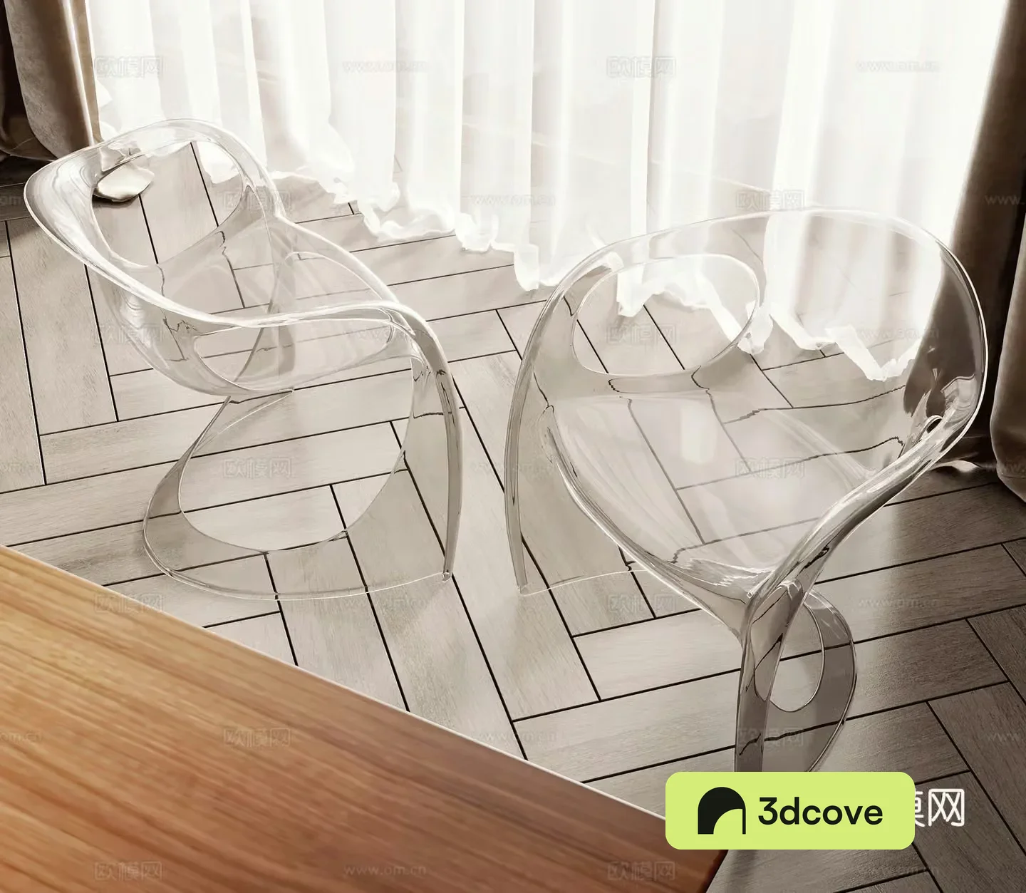 Modern acrylic chair transparent leisure chair