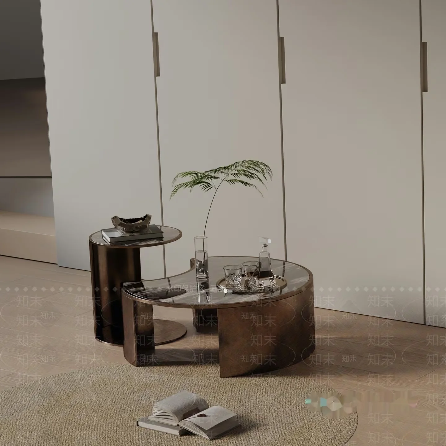 Modern Living Room 3D Model – 4358 – VRAY Render