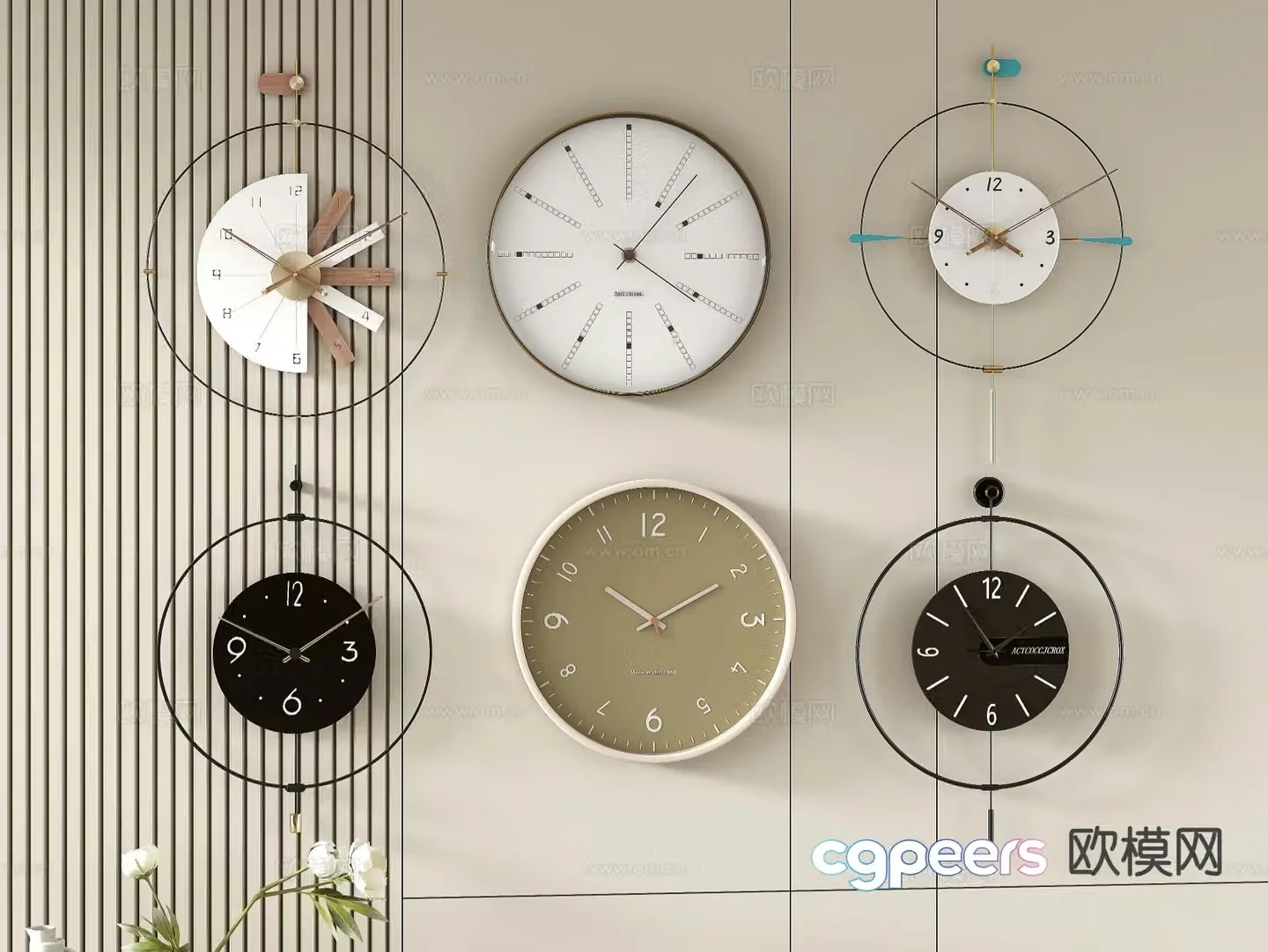 clock wall clock clock 3d model