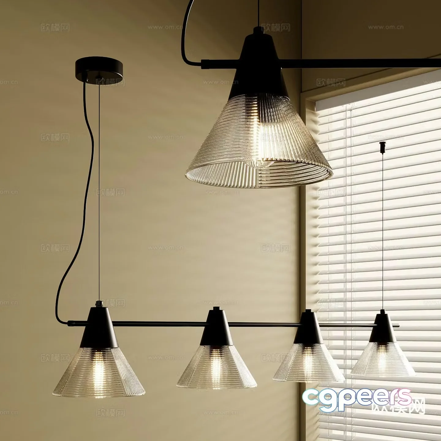 Medieval style chandelier straight chandelier 3d model