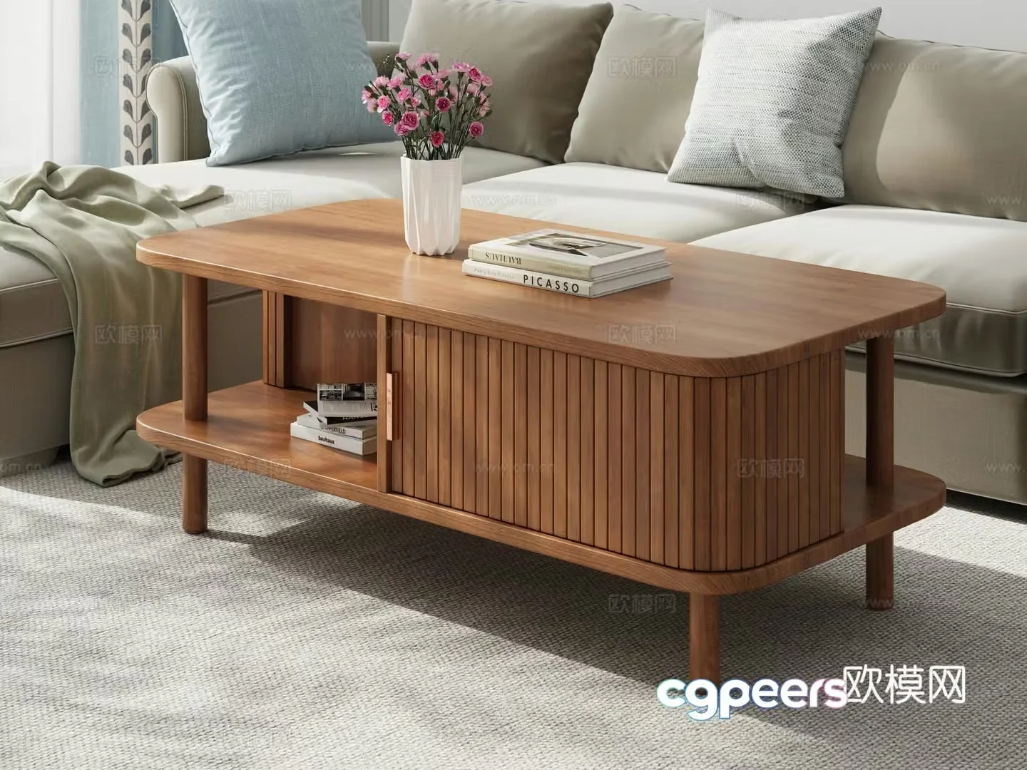 Medieval style coffee table 3D model
