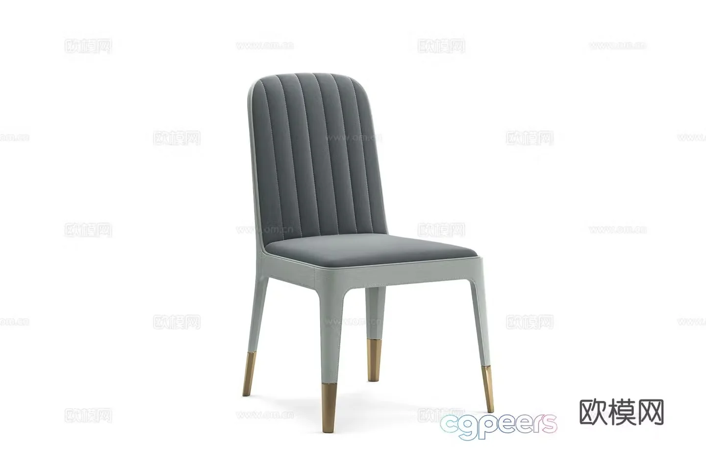 Light luxury single chair chair dining chair 3d model