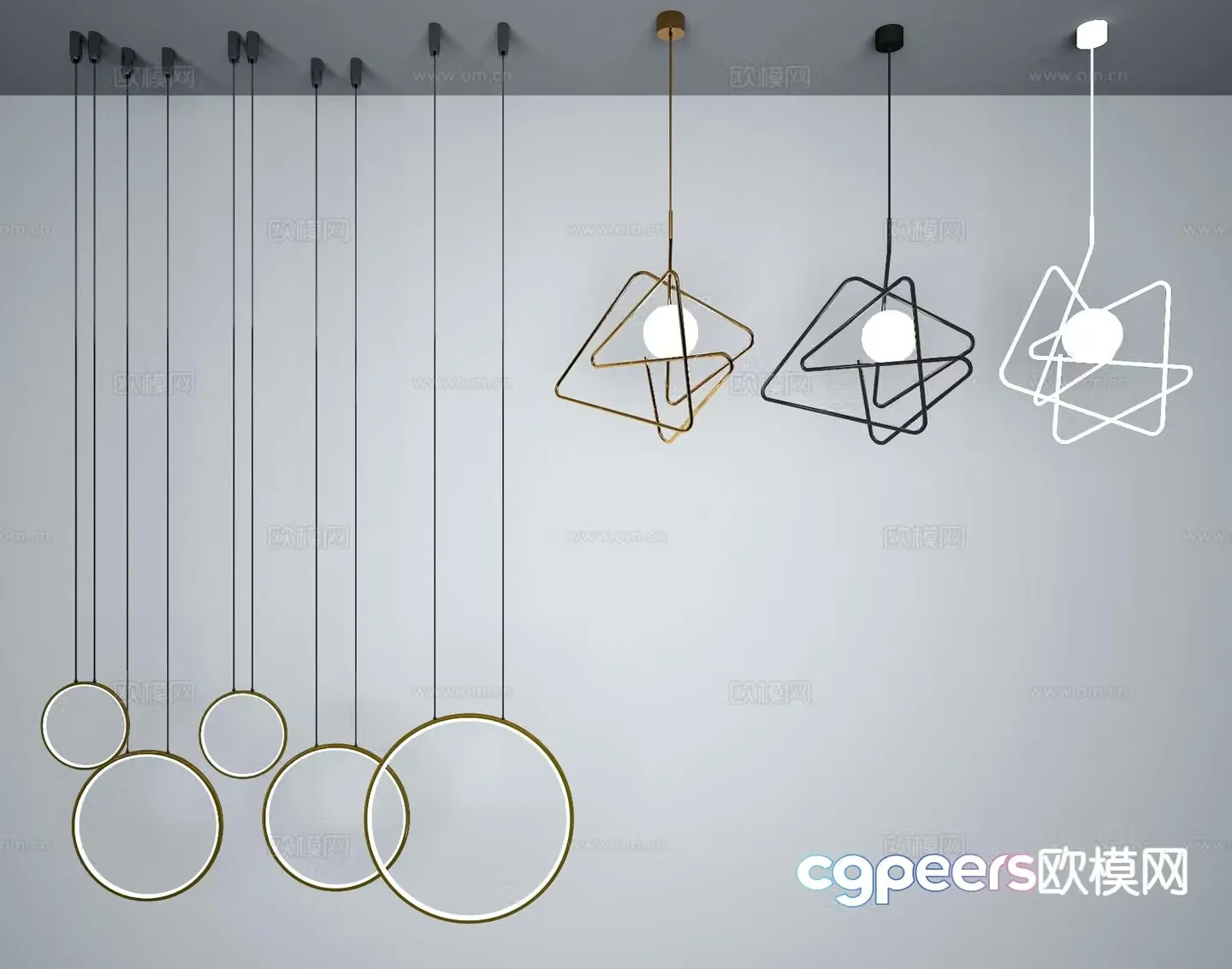 Light luxury small chandelier bedside small chandelier 3d model