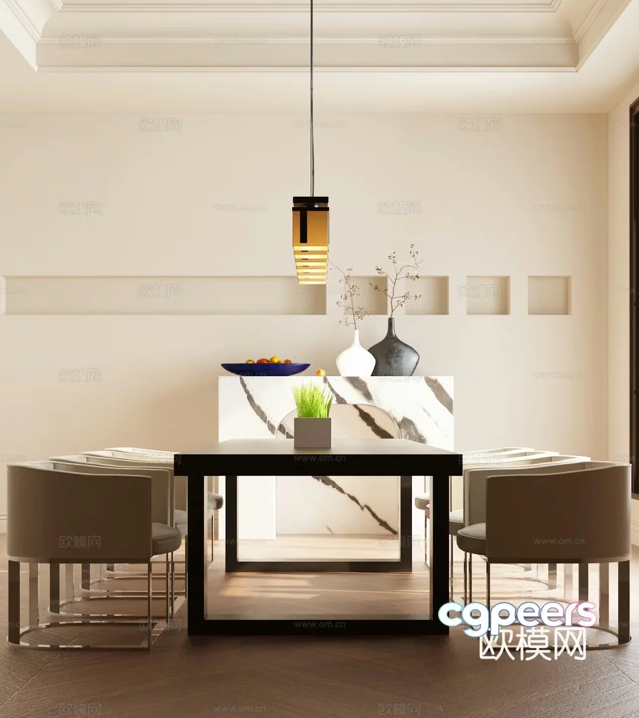 Modern restaurant 3d model