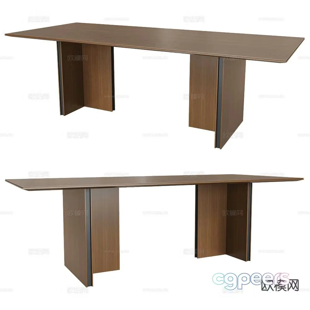 Punt modern wooden dining table 3d model