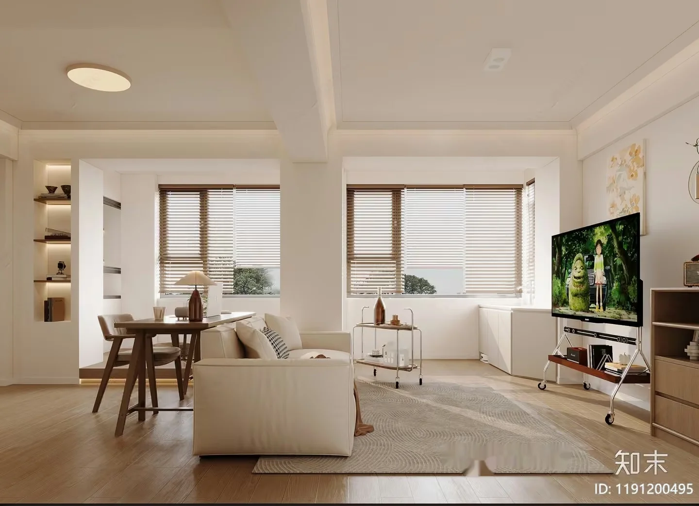 Modern Living Room 3D Model – 13818 – CORONA Render