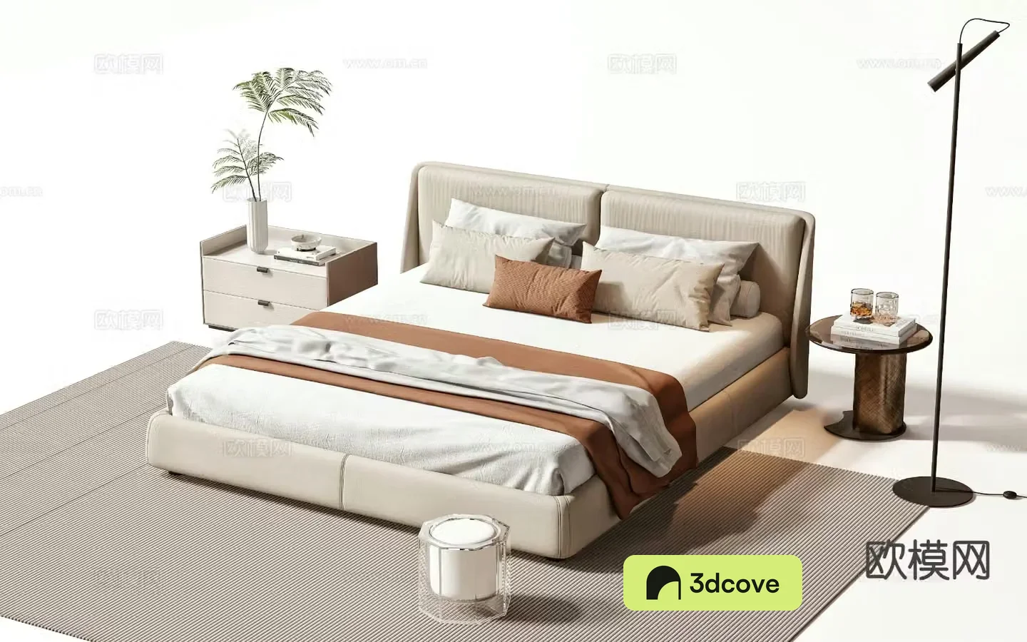 Modern double bed