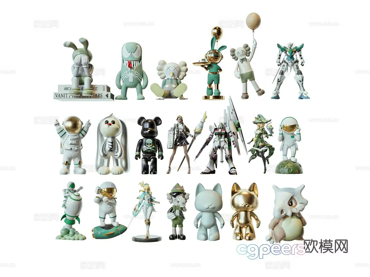 Modern doll figure robot toy 3d model