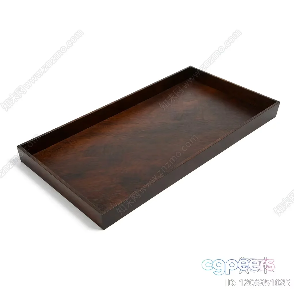 A Wooden Tray With A Rectangular Shape 3D Model – 18668 – VRAY Render