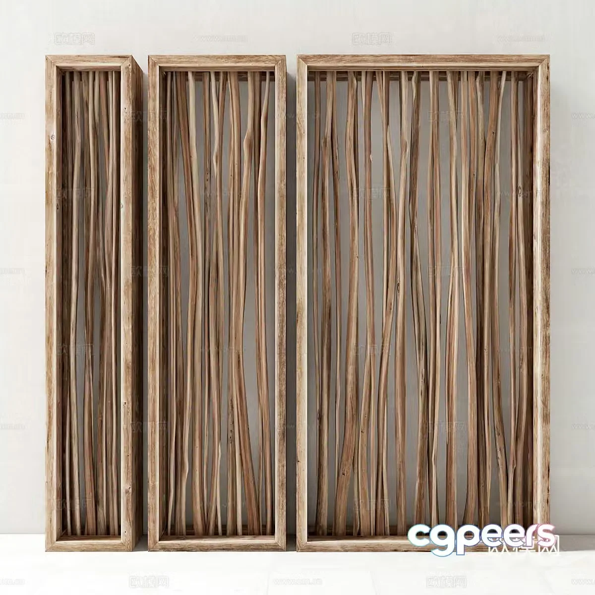New Chinese style branch decorative frame 3d model