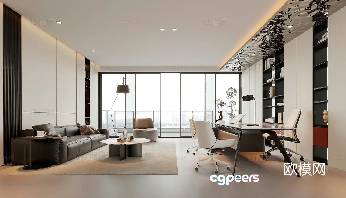 Modern General Manager Office Chairman Office Boss Office Desk Chair 3D Model