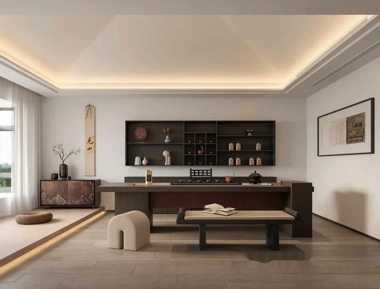 Modern Japanese-Inspired Room 3D Model – 4960 – VRAY Render