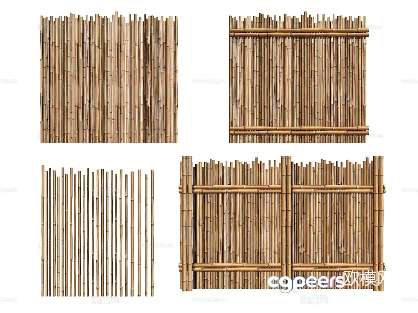 Chinese style bamboo fence bamboo fence partition courtyard wall modern bamboo fence bamboo fence 3d model