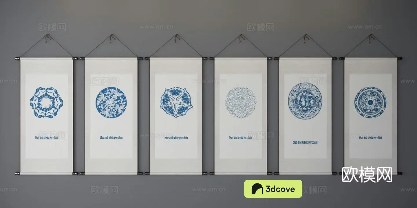 New Chinese scroll painting decorative painting