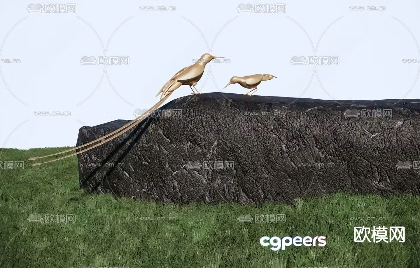 animal sculpture garden sculpture 3d model