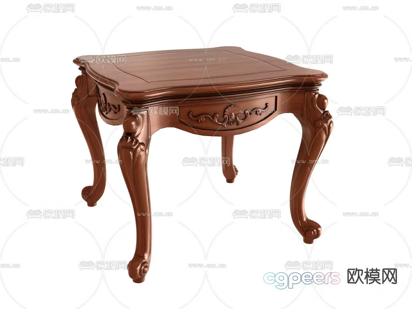 European coffee table small square table 3D model