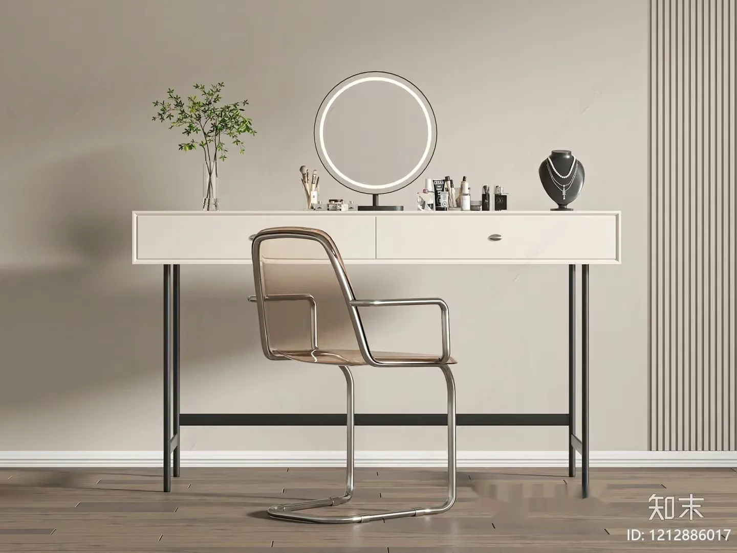 Modern Makeup Vanity 3D Model – 3006 – VRAY Render