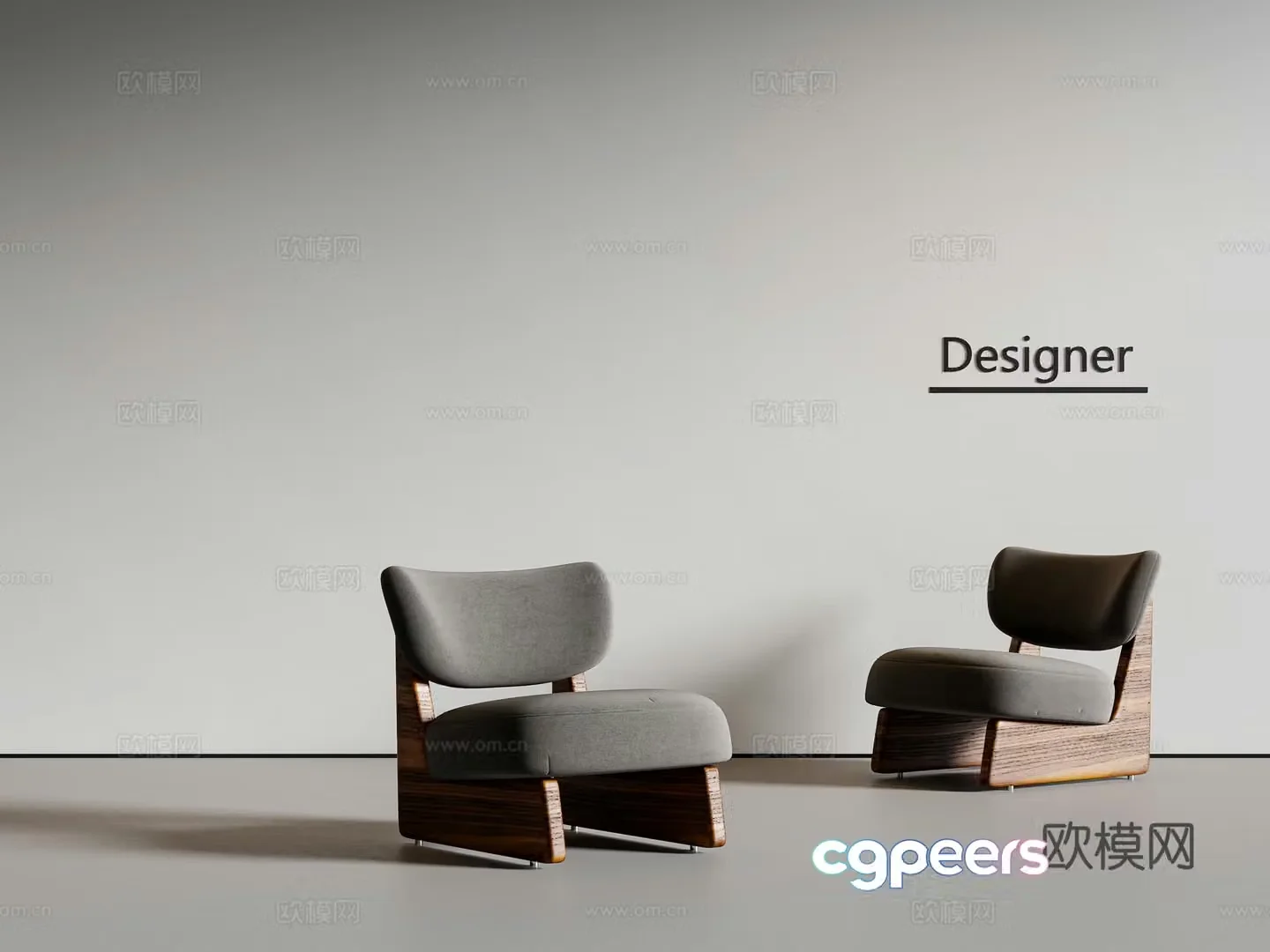 Medium style leisure chair sofa chair 3d model