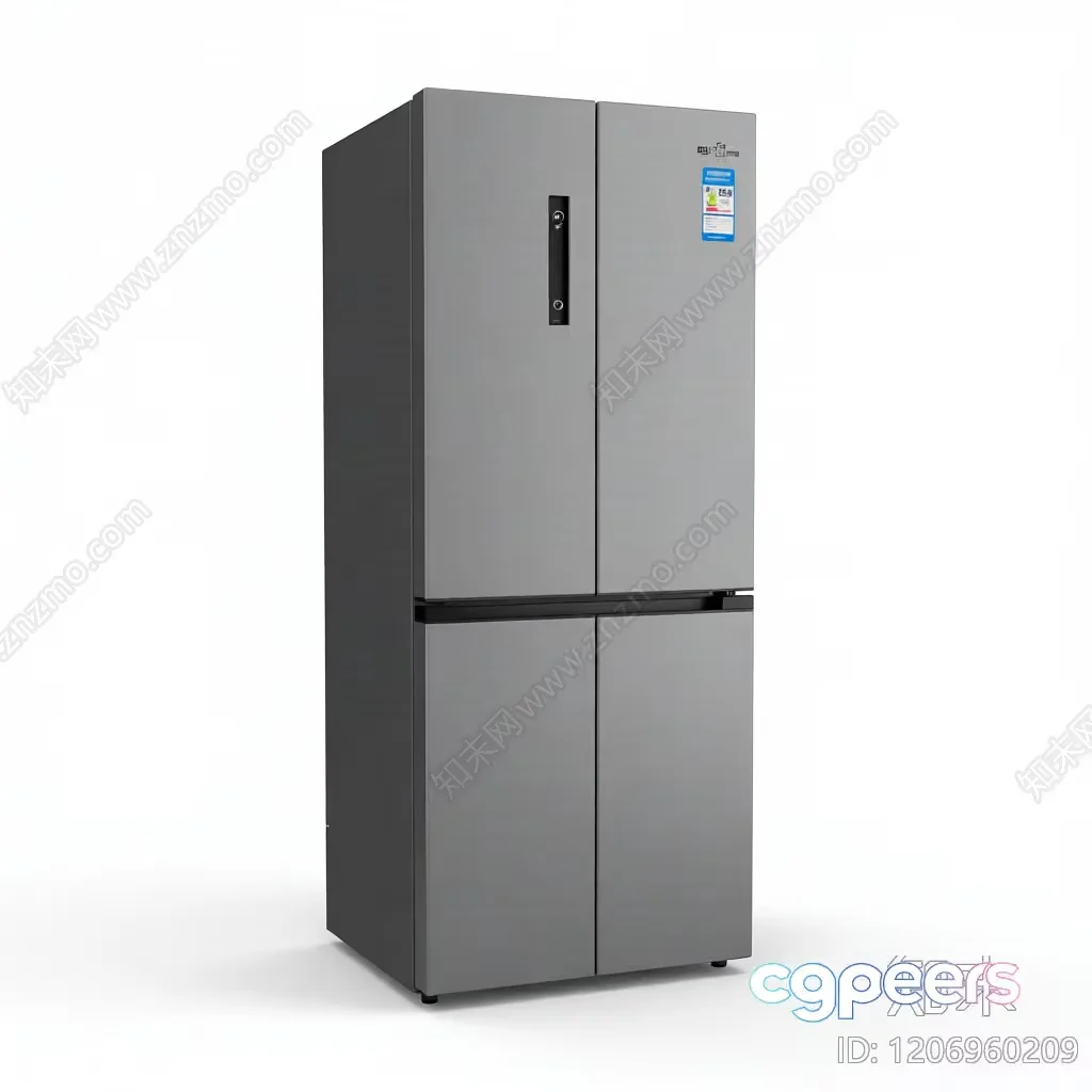 Grey Fridge 3D Model – 8193 – VRAY Render